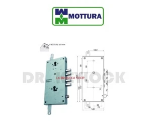SERRATURA PORTA BLINDATA TESIO TWINSTOP MOTTURA MO898T171W0Q NO PISTONE IN ALTO - Picture 1 of 1