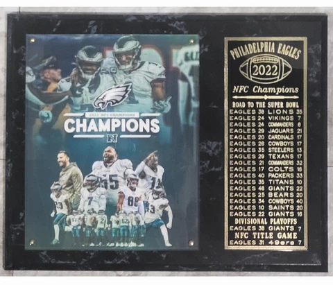Philadelphia Eagles 2022 NFC Champions 12" X 15"  Plaque Cover