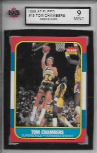 Baloncesto Fleer 1986-87 radiocontrol Tom Chambers #15 KSA 9 como nuevo Seattle Supersonics - Imagen 1 de 2