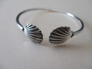 sterling silver bracelet solid 925 silver Shell style - Picture 1 of 2
