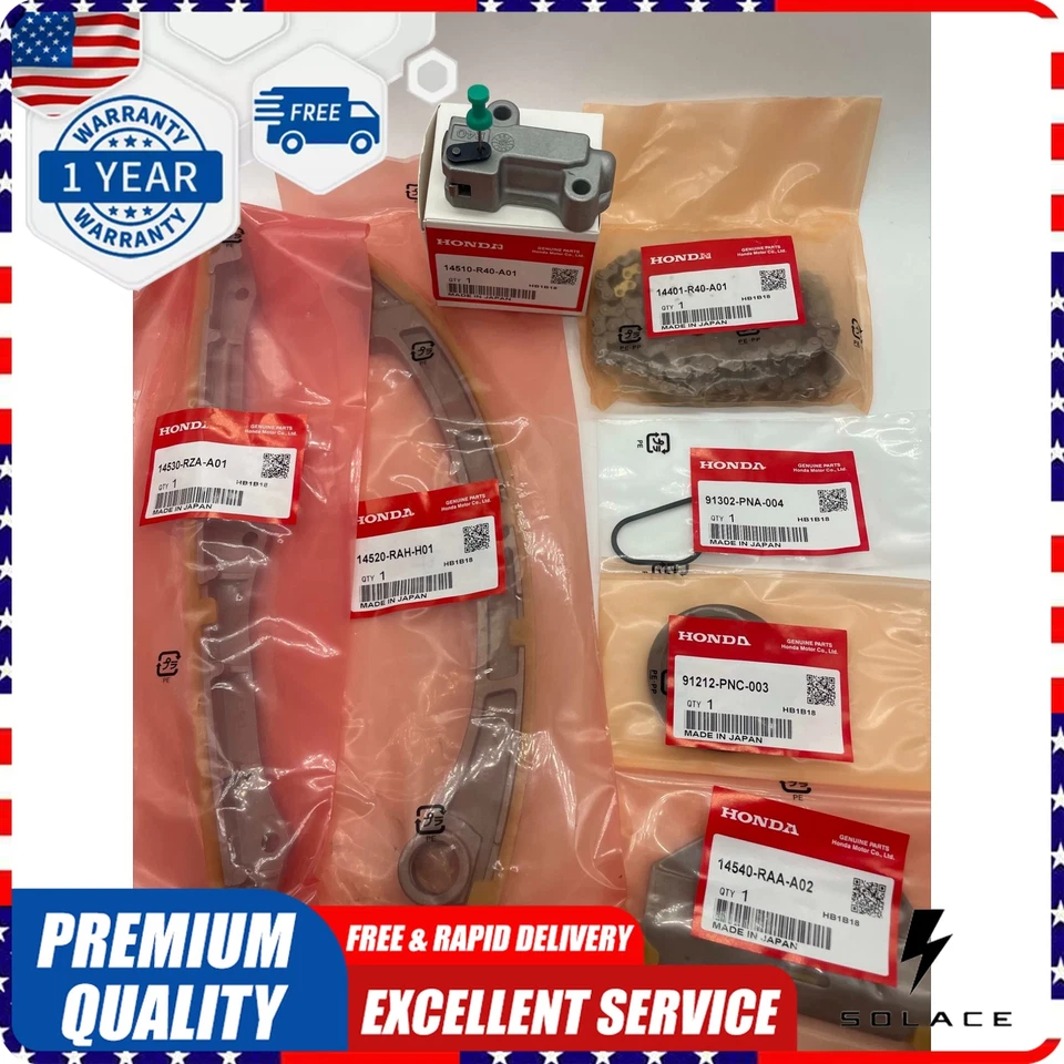 OEM Timing Chain Kit 7PCS For Honda Accord & Acura TSX K24A2 2.4L |US FreeShip Foto 1 de 4