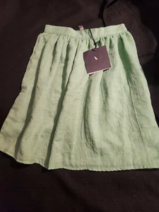Nwt Mint Green Linen Skirt Girls 6 6x Flair Coco By Little Cocoon - Picture 1 of 1