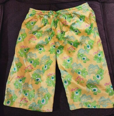 Good Luck, Green Care Bears Yellow Pajama Pant Girls Small S  Vtg 2006 - C - Image 1 of 4