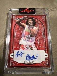2023 Leaf Pop Century Decadence Lil Baby Red Frame Auto /3