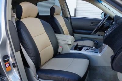 INFINITI FX35 FX45 2003-08 CUERO-COMO AJUSTE PERSONALIZADO 2 FUNDAS ASIENTO DELANTERAS 13 COLORES Foto 1 de 4