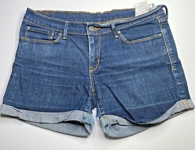 Pantalones Cortos de Jean Levi's Corte Denim Para Mujer Talla 29 Cintura Azul Estilo Informal Calce Foto 1 de 4