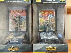 Marvel Human Torch and Irom Man Pewter Statue Golden Age Comics Boxed / Numbered - Picture 1 of 5