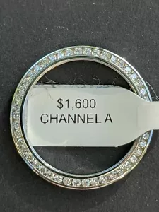 LADIES DIAMOND CHANNEL SET BEZEL FOR ROLEX PRESIDENT or DATEJUST 18K VS - Foto 1 di 3