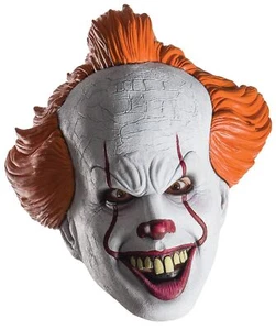 Pennywise 3/4 Mask It Movie Clown Fancy Dress Halloween Adult Costume Accessory - Picture 1 of 1