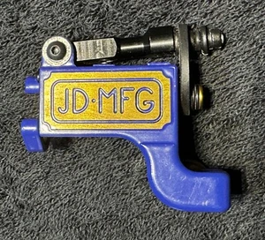 Máquina de tatuaje de yunque Jd Mfg (dorado/azul) hecha en Reino Unido - Imagen 1 de 10