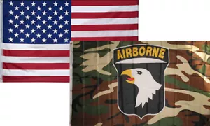 3x5 Wholesale Combo USA American & 101st Airborne Camouflage Flag 3'x5' (2 Pack) - Picture 1 of 2