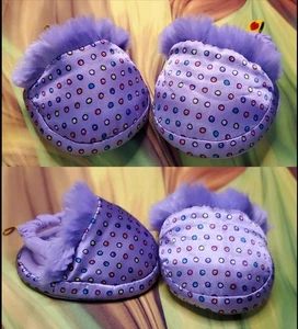 Build A Bear Workshop lila gepunktete Hausschuhe Pyjama Haus Schuhe - Bild 1 von 4