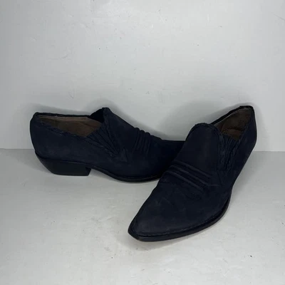 Vtg Guess Georges Marciano Booties Womens US 9 B Blue Suede Western Ankle Heel - Image 1 of 4