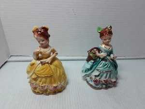 Orion Vintage Pair Of Ladies Porcelain Figurines From Japan - Picture 1 of 16