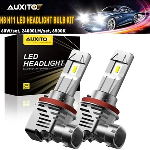 AUXITO 2x H11 H8 H9 LED ZES Headlight 24000LM 120W Kit HI Low Beam Bulb 6500K US - Picture 1 of 12