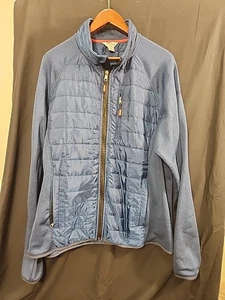 Orvis leichte Herren-Steppjacke blau durchgehender Reißverschluss vorne Größe Large - Bild 1 von 6