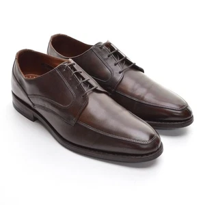 Men Allen Edmonds Montgomery Split Toe Oxford 9.5 D Brown Leather Shoes Made USA - Picture 1 of 8