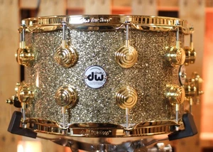 DW 8x14 Collector's Maple VLT Ginger Glitter Glass Snare Drum - SO#1417218 - Picture 1 of 6