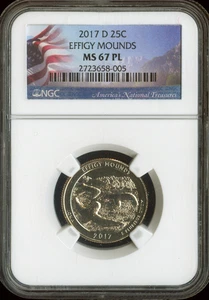 2017-D Effigy Mounds Quarter NGC MS67 PL Holiday Sale 🎁 - Picture 1 of 2