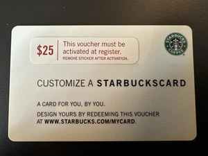 Starbucks Card USA 2007 "Customize A StarbucksCard" #6040 Rarität - Bild 1 von 2