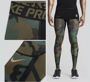 Nike Pro Combat Hose Herren M Grün Camo Hyper Cool Compression Tights 658573-274 - Bild 1 von 6