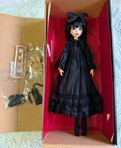 Set completo bambola Nano Haruka Obitsu 2 nera gotica Lolita outfit parrucca Giappone come nuova - Foto 1 di 5