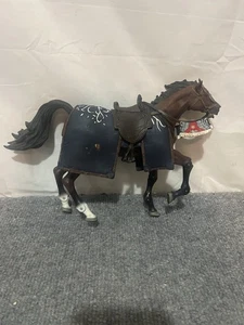 Caballo de plástico vintage de 11" con patas móviles; cola; cabeza con silla de montar - Imagen 1 de 16