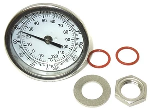 3" Weldless Thermometer Kit 4" STEM 0-250F Home Brewing Kettle Mash New <557KIT - Picture 1 of 3