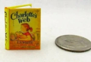 Miniature Dollhouse Charlottes Web Fully Readable Book 1952 Edition 1:12th - Picture 1 of 5