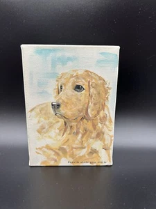 Stampa su tela Dog Golden Retriever 'Casa è dove si trova il tuo cane' Glory Haus 5" x 7" - Foto 1 di 6