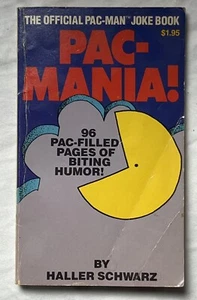 Pac-Mania The Official Pac Man Joke Book by Haller Schwarz (1982 1st ED PB) Game - Picture 1 of 2
