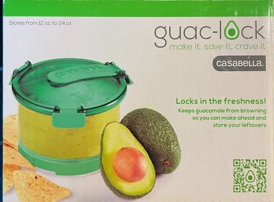 Guac-Lock Guacamole Food Container By Casabella Guacamole Saver Air Tight - Image 1 of 4