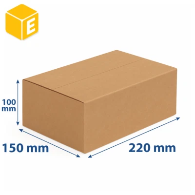 Cajas de cartón 'B2' - 220 x 150 x 100 mm - marrón Kraft | Eurotienda - Imagen 1 de 4