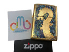 Zippo Lighter Dragon Gold Blue Serial Number Limited Edition 17/88 New
