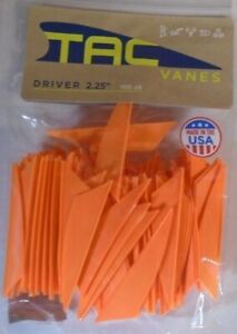@NEUF@ 100- TAC Vanes Driver 225 ! Orange 2.25" FABRIQUÉ AUX USA