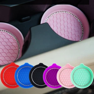 4pc Silicone Car Cup Holder Insert Coaster Anti-slip Pad Mat Auto Interior Decor - Picture 1 of 25