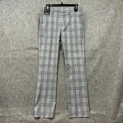 Murano Evan Extra Slim Fit Dress Pants Men's Sz 28 X 30 Mid Rise Gray Plaid NWT - Image 1 of 4
