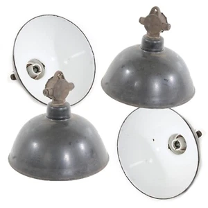 1 x alte Hängelampe Industrielampe Emaille Fabriklampe Lampe Leuchte - Picture 1 of 24