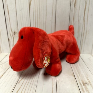 Ty Beanie Buddies Rover Plush Red Dog With Hang Tag 12 Inch - Picture 1 of 11