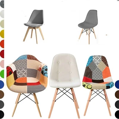 Esszimmerstühle Sessel Patchwork Büro Retro...u - Bild 1 von 4