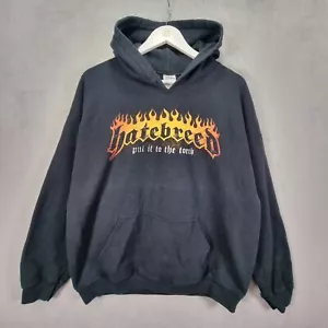 Hatebreed Hoodie Mens XL Extra Large Black Put It To The Torch Flame Skull - Picture 1 of 14