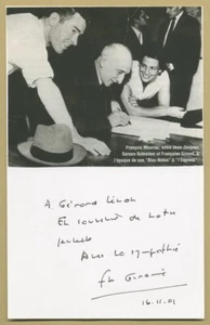 Francoise Giroud (1916-2003) - Periodista Francesa - Tarjeta Firmada + Foto - 2001 - Imagen 1 de 1