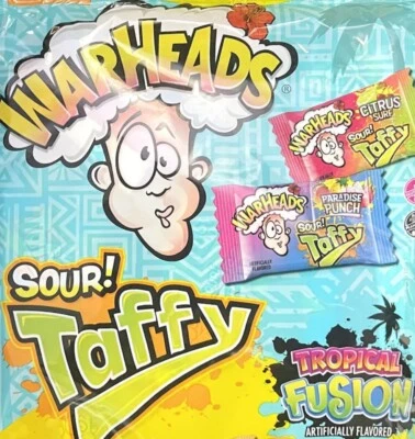 BOLSO A GRANEL WARHEADS SOUR TAFFY TROPICAL FUSION VALOR LIMITADO ¡ELIGE TU TALLA AHORA!! Foto 1 de 2