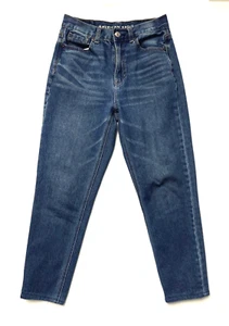 American Eagle Jeans Women's Blue Mom Straight Size 0 Regular - Picture 1 of 11