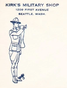 WWI Era PSE Kirk's Military Shop Seattle WA Unused Addressed Circa 1918 6t - Picture 1 of 3
