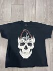 skull graphic “one track” tee xl