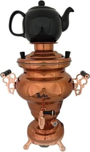 Electric Stainless Steel Copper Samovar Porcelain pot (1.2 Liters) and (5Liters) - Picture 1 of 12