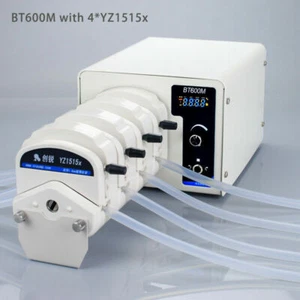 220V Industrial Peristaltic Pump BT600M with 4*YZ1515x Pump Head 0.015-2280ml/m - Picture 1 of 5