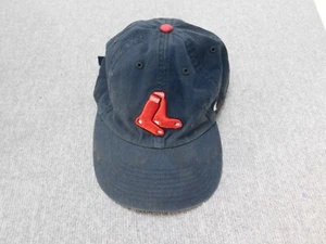 '47 Boston Red Sox Hat Adjustable Strapback Stockings Logo Navy Distressed - Picture 1 of 13