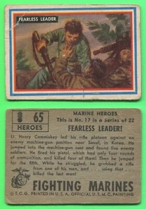 1953 Topps Fighting Marines (R709-1) #65 Fearless Leader (Heroes) - Picture 1 of 1
